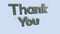 Thank you word 3d render on white background