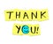 Thank You - Words on Yellow Sticky Notes