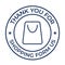 thank you for your order badge, seal, tag, label for retail, small shop stamp, sticker, thank customers for buying products