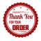 Thank you for your order grunge rubber stamp