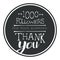 Thank you for your support, one thousand followers black round label