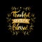 Thankful grateful blessed lettering