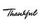 Thankful vector lettering