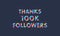 Thanks 100K followers, 100000 followers celebration modern colorful design