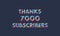 Thanks 7000 subscribers, 7K subscribers celebration modern colorful design