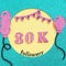 Thanks 80000, 80K subscribers with balloons and flags. for social network friends, followers, web user Thank you celebrate of subs