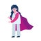 Thanks doctor, female physician character with superhero cape