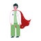 Thanks doctor, physician male professional with superhero cape