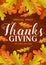 Thanks Giving day vector promo poster, autumn sale