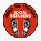 Thanks For Practicing Social Distancing Floor sticker Sign,Social distancing. Footprint sign. Keep the 6 feet or 1-2 meter