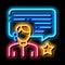 thanks speech neon glow icon illustration