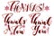 Thanks sticker. Thank you label. Thanks a ton. Set of 3. Gratitude words. Wordart lettering. Floral vector design. Colorful hearts