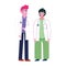 Thanks you doctors, male physicians professional staff cartoon character