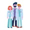 Thanks you doctors, physicians specialists professional cartoon characters