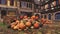 Thanksgiving autumn pumpkins at country market