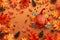 Thanksgiving Banner, Fruit and vegetable in thanksgiving day soft blurred background