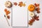 Thanksgiving blank diary decoration Generative AI