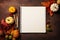Thanksgiving blank diary decoration Generative AI