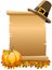 Thanksgiving Blank Parchment Scroll Pumpkin