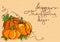 Thanksgiving card with pumpkins