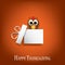 Thanksgiving card vector design with traditional