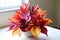 thanksgiving centerpiece with diy autumn leaves