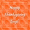 Thanksgiving Day in Canada. Leaf prints background, name of the holiday