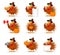 Thanksgiving Day. Funny cartoon character turkey