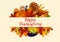 Thanksgiving Day harvest vector decoration banner