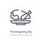 thanksgiving day outline icon. isolated line vector illustration from united states of america collection. editable thin stroke