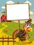 Thanksgiving day pilgrim turkey blank wooden banner