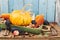 Thanksgiving day: Tray of different autumn vegetables