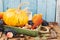 Thanksgiving day: Tray of different autumn vegetables