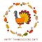 Thanksgiving day turkey doodle cute greeting card