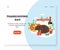 Thanksgiving Day vector website landing page design template