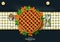 Thanksgiving dinner background with turkey and all sides dishes, pumpkin pie, fall leaves and seasonal autumnal decor on wooden