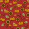 Thanksgiving fall autumn doodle seamless repeat pattern