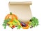 Thanksgiving or fresh produce scroll