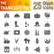 Thanksgiving glyph icon set, holiday symbols collection, vector sketches, logo illustrations, autumn signs