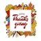 Thanksgiving greeting card, poster, invitation design