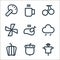 thanksgiving line icons. linear set. quality vector line set such as scarecrow, acorn, tomato, weather, chicken, windmill, cherry