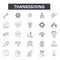 Thanksgiving line icons, signs, vector set, outline illustration concept