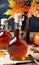 Thanksgiving Maple Syrup In A Glass Bottl. Generative AI