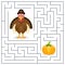 Thanksgiving Maze for Kids - Turkey