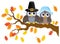 Thanksgiving owls thematic image 1