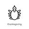 Thanksgiving peacock icon. Trendy modern flat linear vector Than