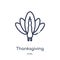 thanksgiving peacock icon from united states of america outline collection. Thin line thanksgiving peacock icon isolated on white