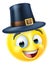 Thanksgiving Pilgrim Emoticon Emoji Cartoon Icon