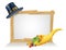 Thanksgiving Pilgrim Hat Cornucopia Sign