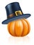 Thanksgiving pilgrim hat pumpkin